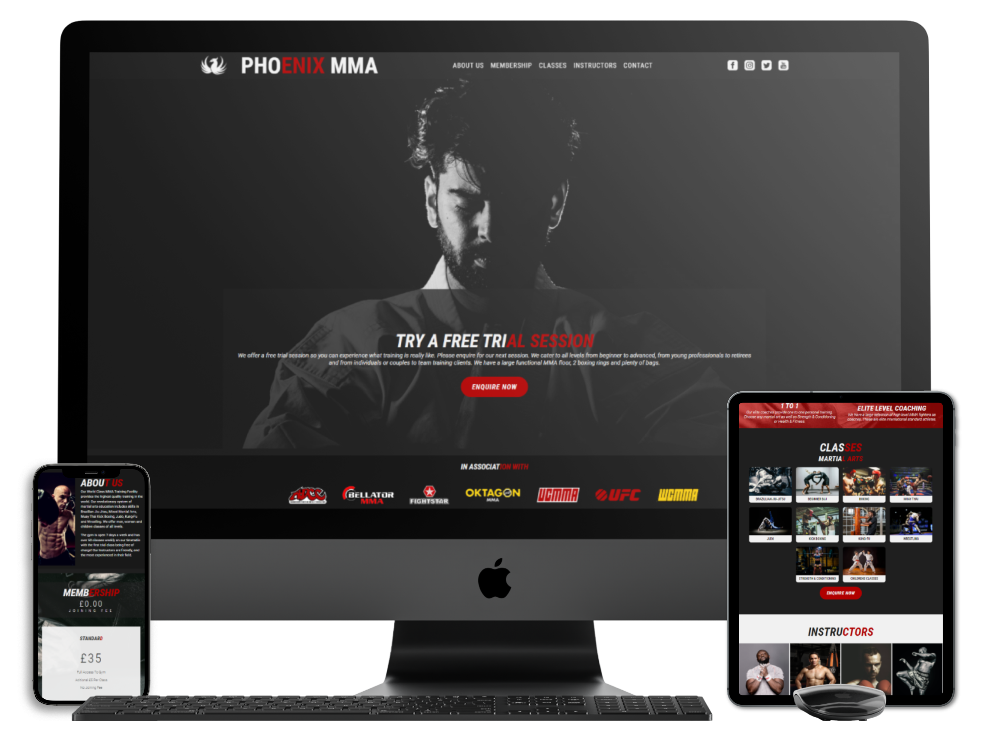 Landing Page for MMA club